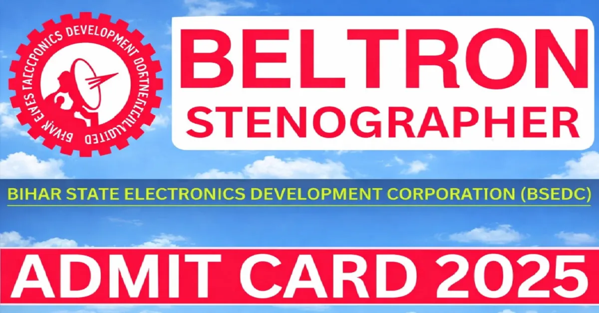 Beltron Stenographer Admit Card